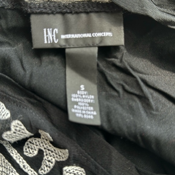 INC international concepts black and white sparkle top size small - Picture 3 of 3